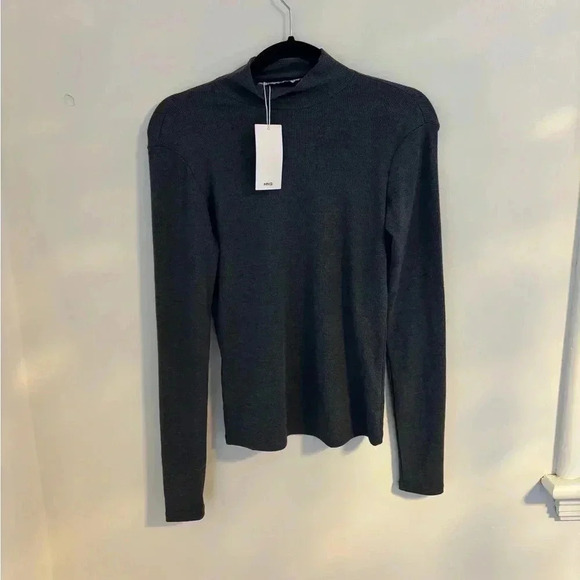 Mango Gray Turtleneck Shirt NWT - Picture 7 of 8